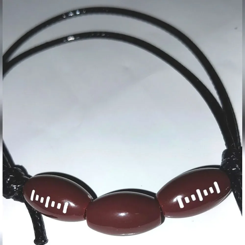 Unisex kids' football adjustable charm bracelet - Picture 2 of 5